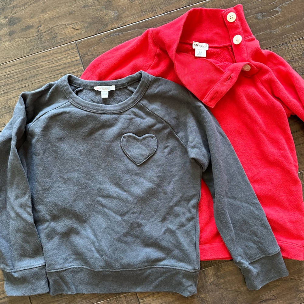 J crew girls size 6 sweat shirts